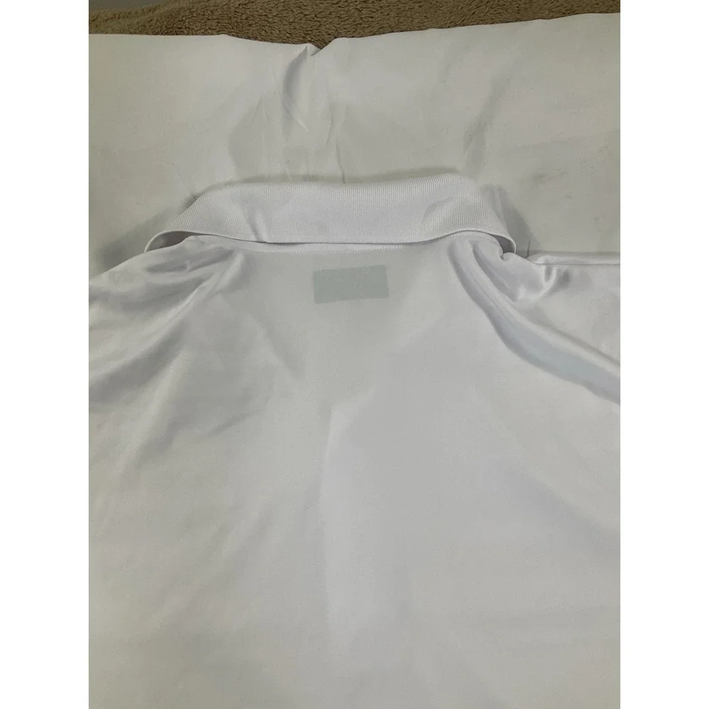 PGA Tour Pro series Men's White and Gray Striped Golf Polo Shirt Size XXL 222